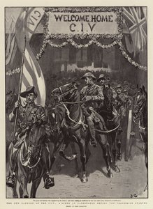 The Gun Battery of the CIV, A Scene at Paddington før prosesjonen startet